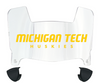 Michigan Tech Huskies Mini Football Helmet Visor Shield w/ Clips - PICK VISOR & LOGO COLOR