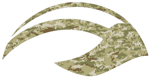 Michigan Wolverines Wings Football Helmet Logo Logo Salute to Service Camouflage Camo Vinyl Decal PICK SIZE