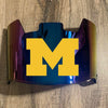 Michigan Wolverines Full Size Football Helmet Visor Shield w/ Clips - PICK VISOR & LOGO COLOR
