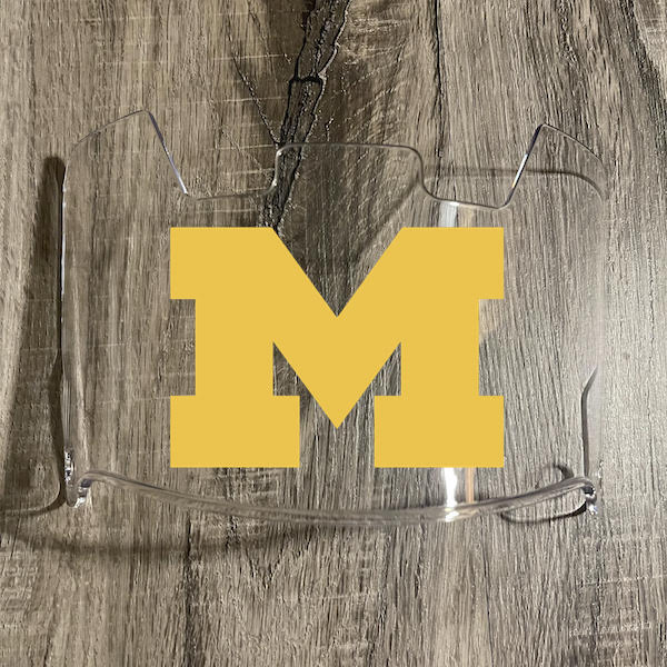 Michigan Wolverines Full Size Football Helmet Visor Shield w/ Clips - PICK VISOR & LOGO COLOR