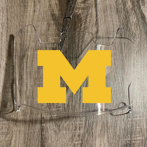 Michigan Wolverines Full Size Football Helmet Visor Shield w/ Clips - PICK VISOR & LOGO COLOR