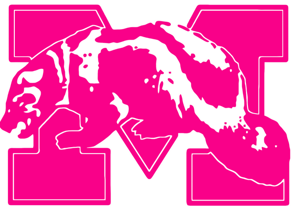 Michigan Wolverines Hot Pink Retro Throwback Logo Premium DieCut Vinyl Decal PICK SIZE