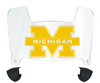 Michigan Wolverines Mini Football Helmet Visor Shield w/ Clips - PICK VISOR & LOGO COLOR