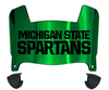 Michigan State Spartans Mini Football Helmet Visor Shield w/ Clips - PICK VISOR & LOGO COLOR