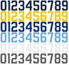 Milwaukee Brewers Baseball Helmet Jersey Style Vinyl Number Decal Sheet Set of 50 #0-9 - Pick Color & Size