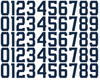 Milwaukee Brewers Baseball Helmet Jersey Style Vinyl Number Decal Sheet Set of 50 #0-9 - Pick Color & Size
