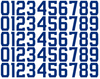 Milwaukee Brewers Baseball Helmet Jersey Style Vinyl Number Decal Sheet Set of 50 #0-9 - Pick Color & Size
