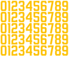 Milwaukee Brewers Baseball Helmet Jersey Style Vinyl Number Decal Sheet Set of 50 #0-9 - Pick Color & Size