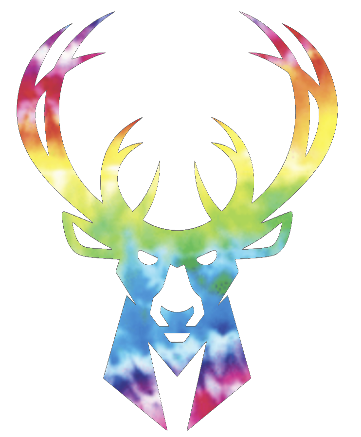 Milwaukee Bucks Team Logo Crucial Catch Cancer Tie Dye Vinyl Decal PICK SIZE