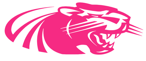 Wisconsin Milwaukee Panthers HOT PINK Team Logo Premium DieCut Vinyl Decal PICK SIZE