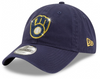 Milwaukee Brewers Swarovski Crystal Bling Womens Navy Blue New Era Adjustable Hat