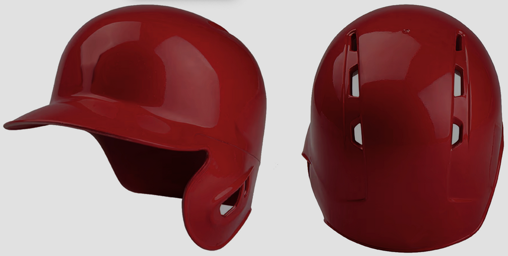 Dark Red Custom Blank Mini Baseball Batting Helmet w/ Single Ear Flap