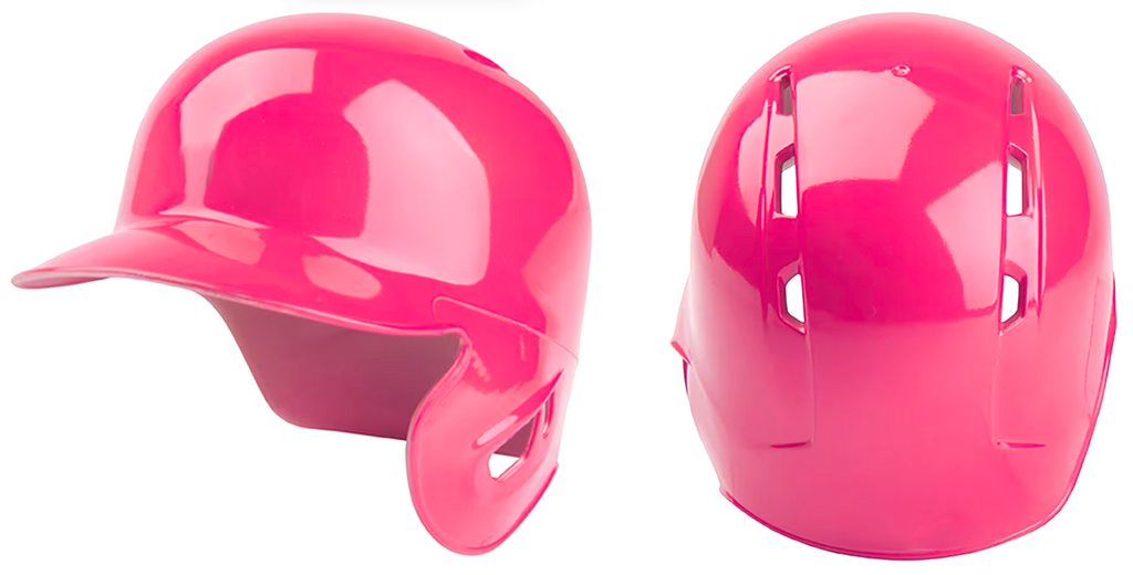 Hot Pink Custom Blank Mini Baseball Batting Helmet w/ Single Ear Flap