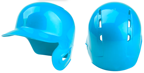 Light Blue Custom Blank Mini Baseball Batting Helmet w/ Single Ear Flap