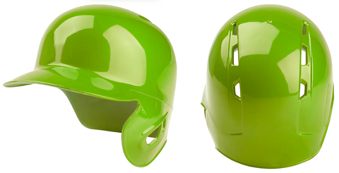 Lime Green Custom Blank Mini Baseball Batting Helmet w/ Single Ear Flap