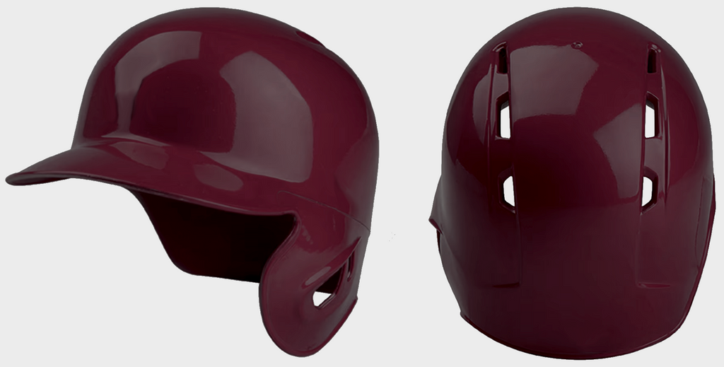 Maroon Custom Blank Mini Baseball Batting Helmet w/ Single Ear Flap