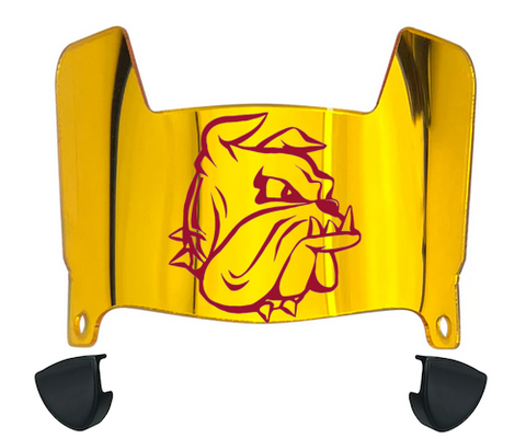 Minnesota Duluth Bulldogs Mini Football Helmet Visor Shield w/ Clips - PICK VISOR & LOGO COLOR