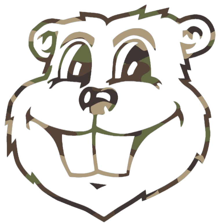 Minnesota Golden Gophers Woodland Camo Camouflage Goldy Mascot Head Logo Premium DieCut Vinyl Decal PICK SIZE