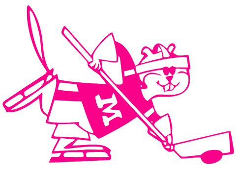 Minnesota Gophers Hot Pink Hockey Logo Premium DieCut Vinyl Decal PICK SIZE