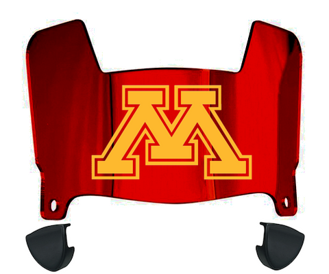 Minnesota Gophers Mini Football Helmet Visor Shield w/ Clips - PICK VISOR & LOGO COLOR - SportsJewelryProShop