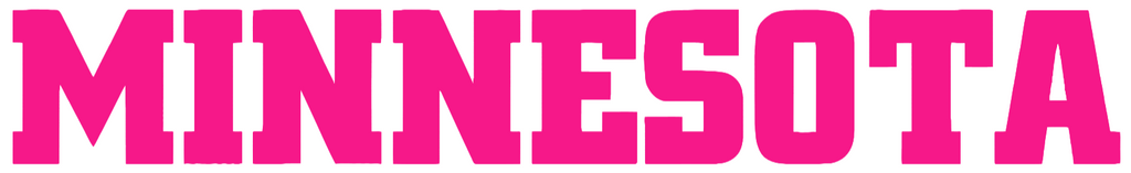 Minnesota Gophers Hot Pink Team Name Logo Premium DieCut Vinyl Decal PICK SIZE