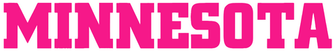 Minnesota Gophers Hot Pink Team Name Logo Premium DieCut Vinyl Decal PICK SIZE