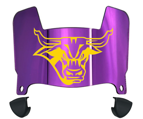 Minnesota State Mavericks Mini Football Helmet Visor Shield w/ Clips - PICK VISOR & LOGO COLOR