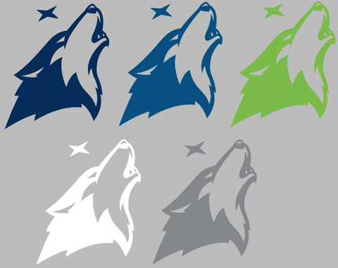 Minnesota Timberwolves Alternate Logo Premium DieCut Vinyl Decal PICK COLOR & SIZE