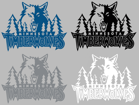 Minnesota Timberwolves Retro Throwback 1990s-2000s Logo Premium DieCut Vinyl Decal PICK COLOR & SIZE