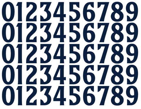 Minnesota Twins Baseball Helmet Jersey Style Vinyl Number Decal Sheet Set of 50 #0-9 - Pick Color & Size