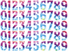 Minnesota Twins Baseball Helmet Jersey Style Vinyl Number Decal Sheet Set of 50 #0-9 - Pick Color & Size
