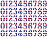 Minnesota Twins Baseball Helmet Jersey Style Vinyl Number Decal Sheet Set of 50 #0-9 - Pick Color & Size