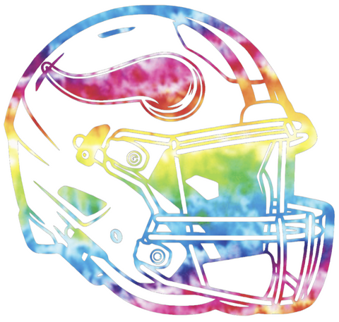 Minnesota Vikings Crucial Catch Cancer Football Helmet Tie Dye Vinyl Decal PICK SIZE