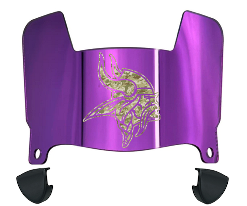 Minnesota Vikings Limited Edition Mini Football Helmet Visor Shield w/ Clips - PICK VISOR & LOGO COLOR