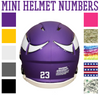 Minnesota Vikings Jersey Style Vinyl Number Decal Sheet Set of 50 #0-9 - Pick Color & Size