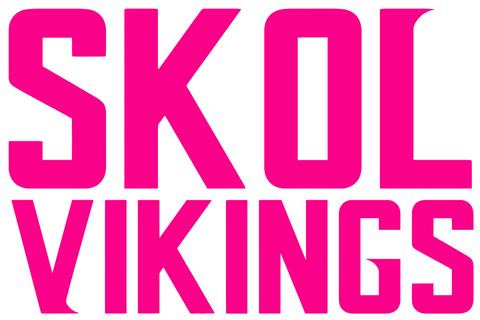 Minnesota Vikings Hot Piunk SKOL Logo Premium DieCut Vinyl Decal PICK SIZE