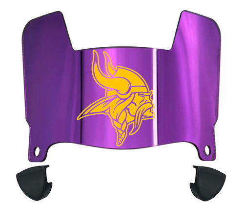 Minnesota Vikings Mini Football Helmet Visor Shield w/ Clips - PICK VISOR & LOGO COLOR