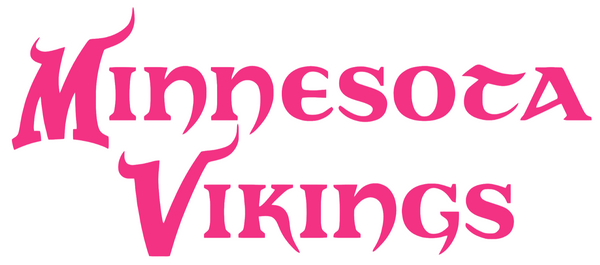 Minnesota Vikings Hot Pink Team Name Logo Premium DieCut Vinyl Decal PICK SIZE