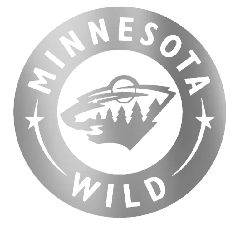 Minnesota Wild SILVER CHROME MIRROR Alternate Logo Premium DieCut Vinyl Decal PICK SIZE