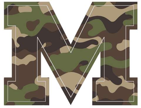 Ole Miss Mississippi Rebels Woodland Camo Camouflage M Logo Premium DieCut Vinyl Decal PICK SIZE