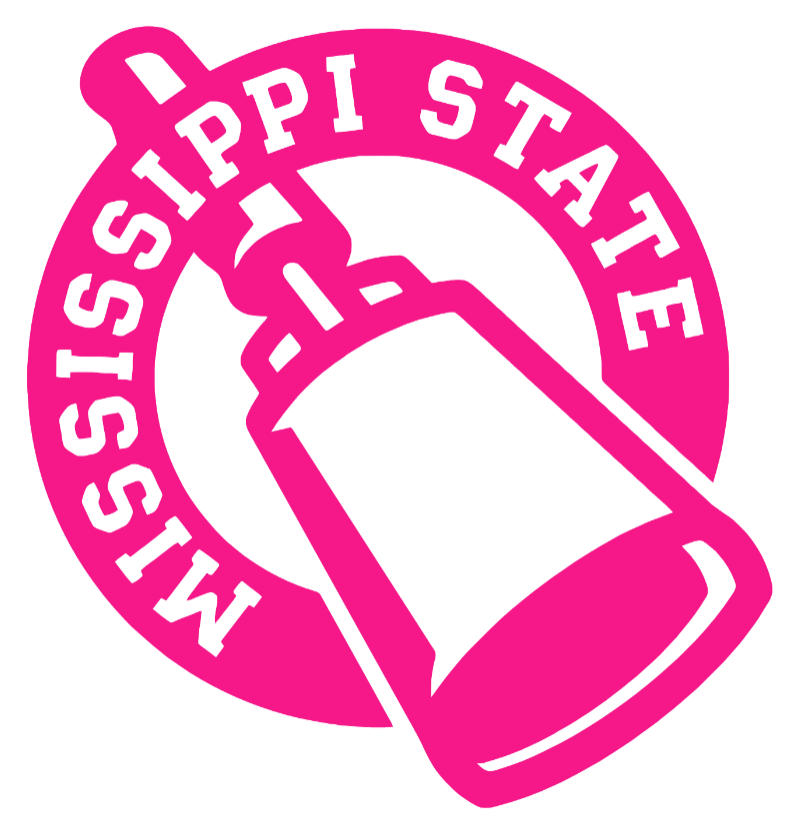 Mississippi State Bulldogs Hot Pink Cowbell Logo Premium DieCut Vinyl Decal PICK SIZE