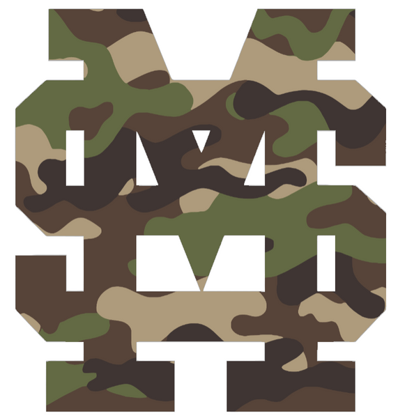 Mississippi State Bulldogs Woodland Camo Camouflage MS Logo Premium DieCut Vinyl Decal PICK SIZE