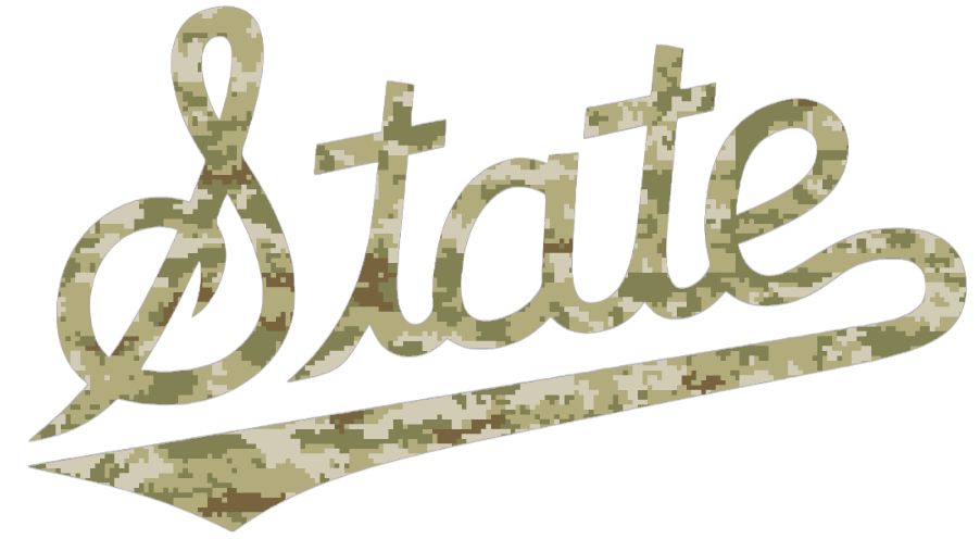 Mississippi State Bulldogs Team Logo Salute to Service Camouflage Camo Vinyl Decal PICK SIZE