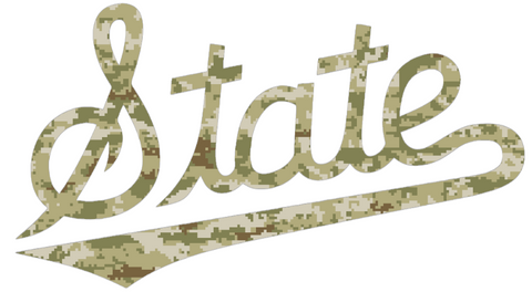 Mississippi State Bulldogs Team Logo Salute to Service Camouflage Camo Vinyl Decal PICK SIZE