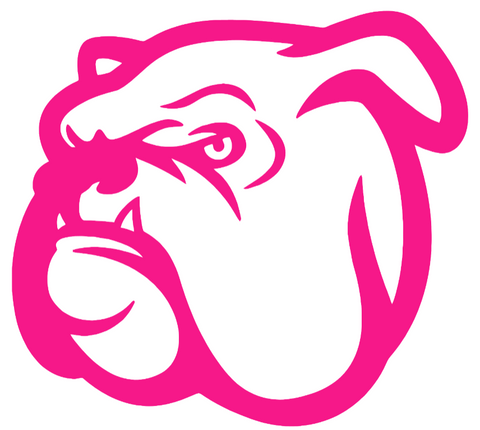Mississippi State Bulldogs Hot Pink Mascot Logo Premium DieCut Vinyl Decal PICK SIZE