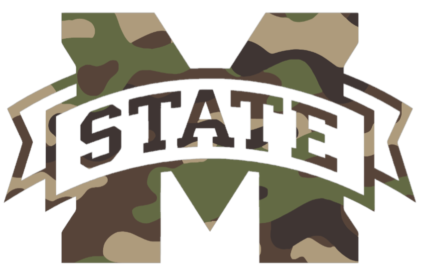 Mississippi State Bulldogs Woodland Camo Camouflage Retro Throwback Logo Premium DieCut Vinyl Decal PICK SIZE