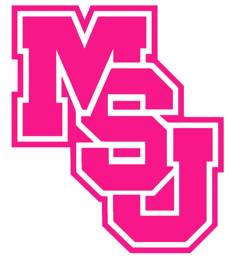 Mississippi State Bulldogs Hot Pink Retro Throwback Logo Premium DieCut Vinyl Decal PICK SIZE