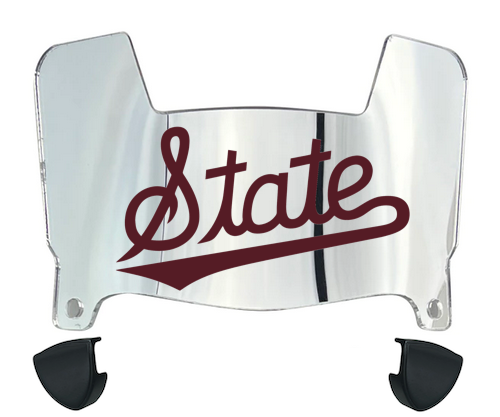 Mississippi State Bulldogs Mini Football Helmet Visor Shield w/ Clips - PICK VISOR & LOGO COLOR
