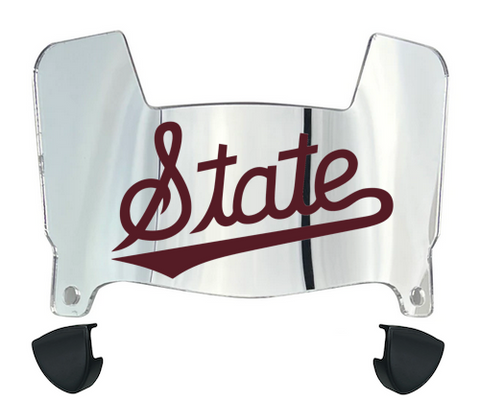Mississippi State Bulldogs Mini Football Helmet Visor Shield w/ Clips - PICK VISOR & LOGO COLOR