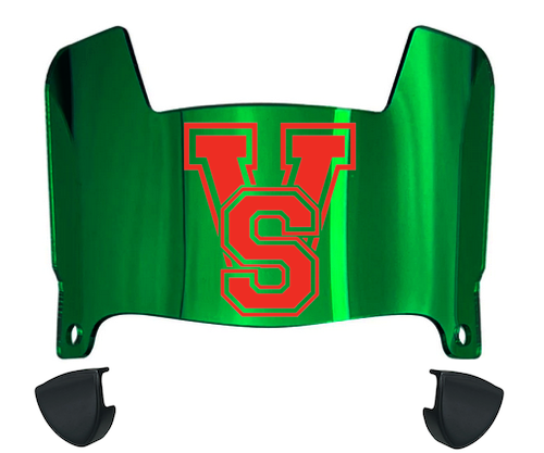 Mississippi Valley State Delta Devils Mini Football Helmet Visor Shield w/ Clips - PICK VISOR & LOGO COLOR